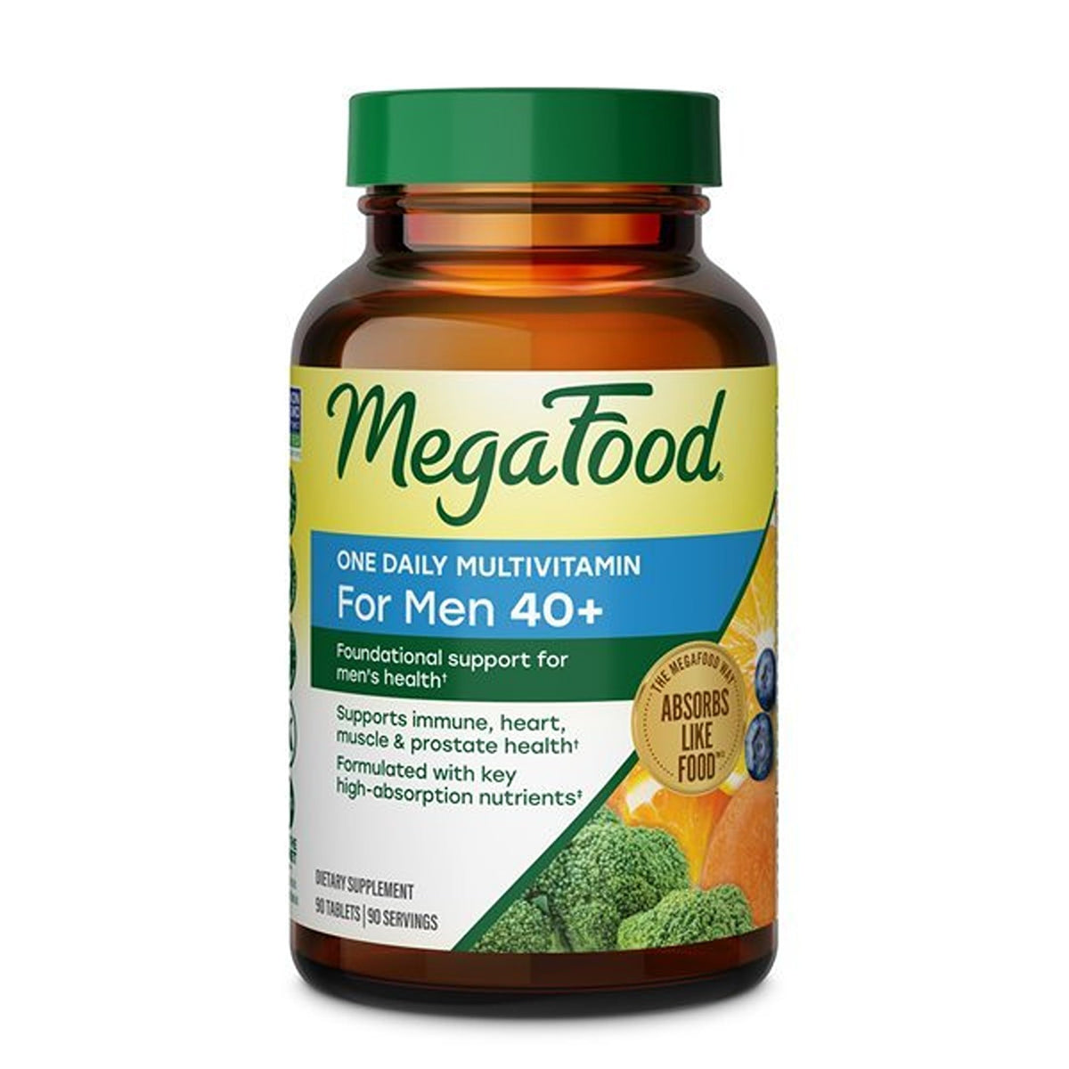 MegaFood Men's 40+ One Daily Multivitamin for Men with Vitamin B