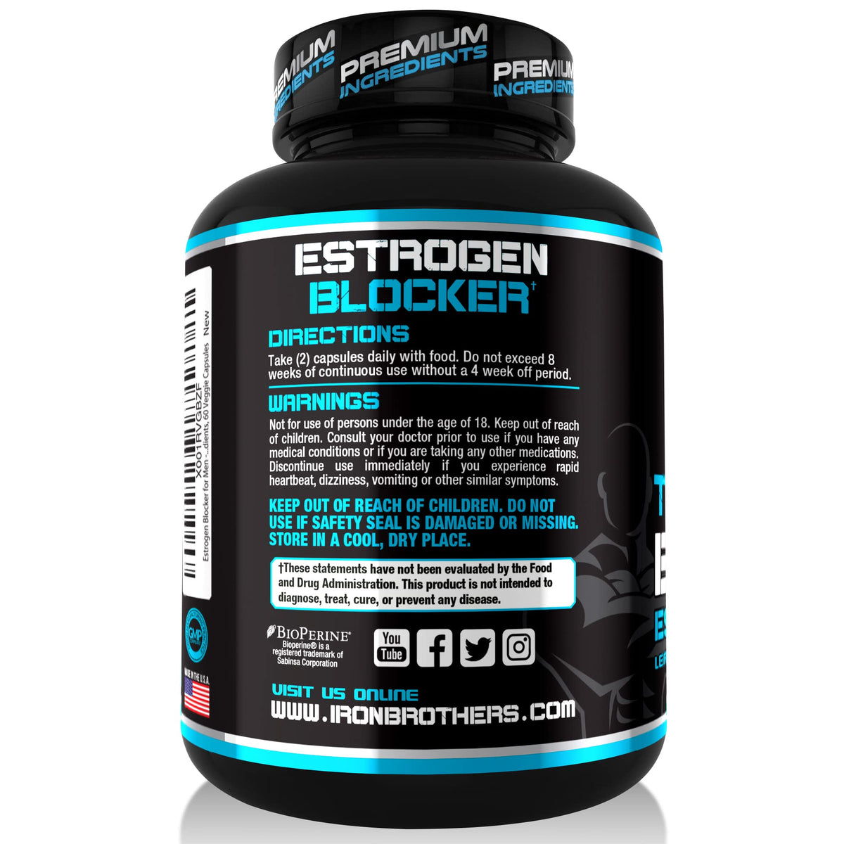 Iron Brothers Men's Testosterone Support Supplement - 60 Capsules - image 4