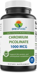 Brieofood Chromium Picolinate 1000 mcg - 240 Tablets