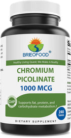 Brieofood Chromium Picolinate 1000 mcg - 240 Tablets