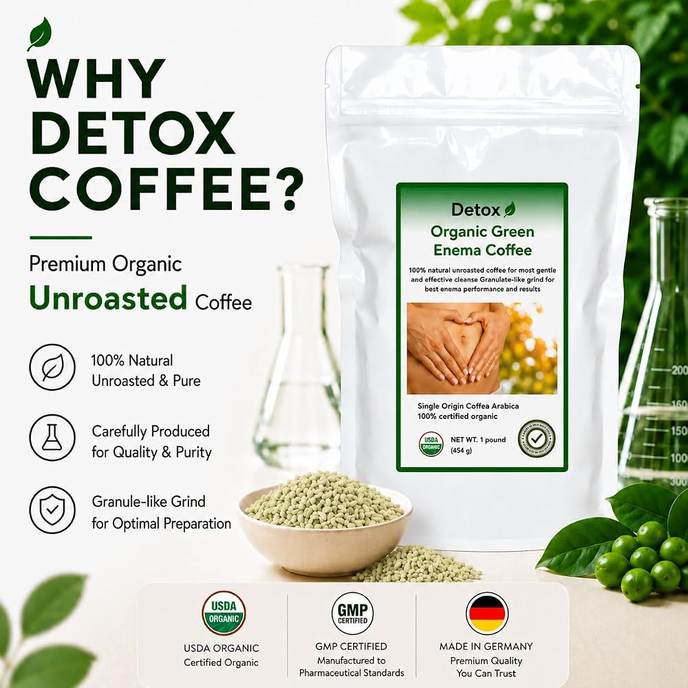 Detox Organic Green Enema Coffee - 1 Pound - image 3