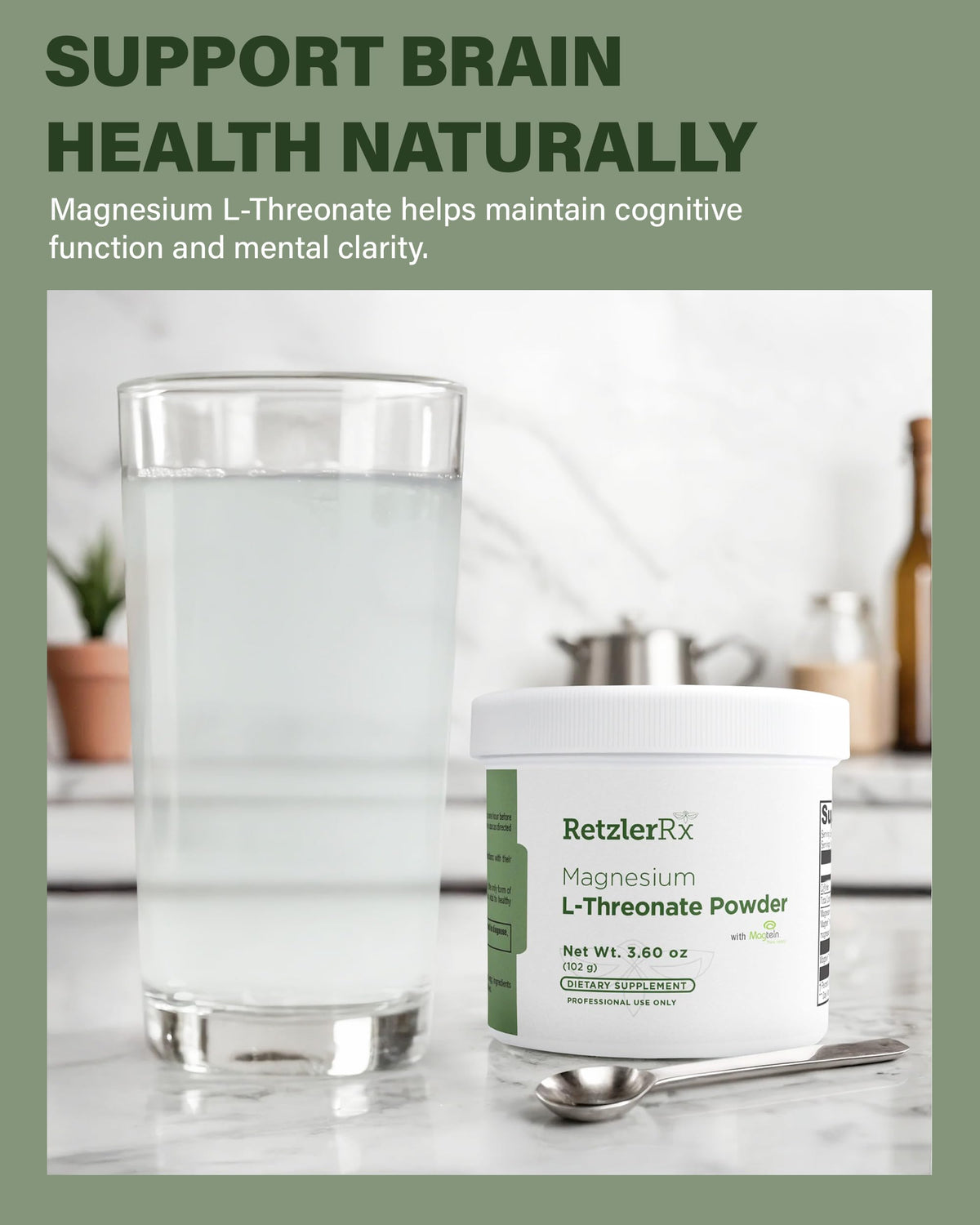 HormoneSynergy Magnesium L-Threonate Powder w/Magtein®- Magnesium