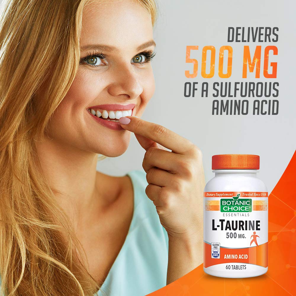 Botanic Choice L-Taurine 500mg Amino Acid - 60 Capsules - image 3