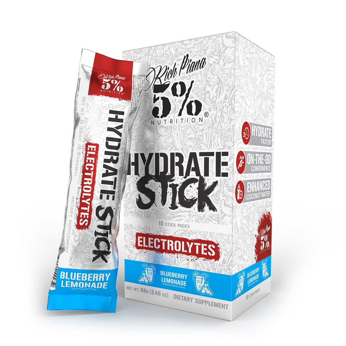5% Nutrition Hydrate Stick Electrolytes Powder Packets