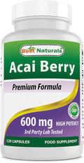 Best Naturals Acai Berry 600mg Antioxidant Support - 120 Capsules