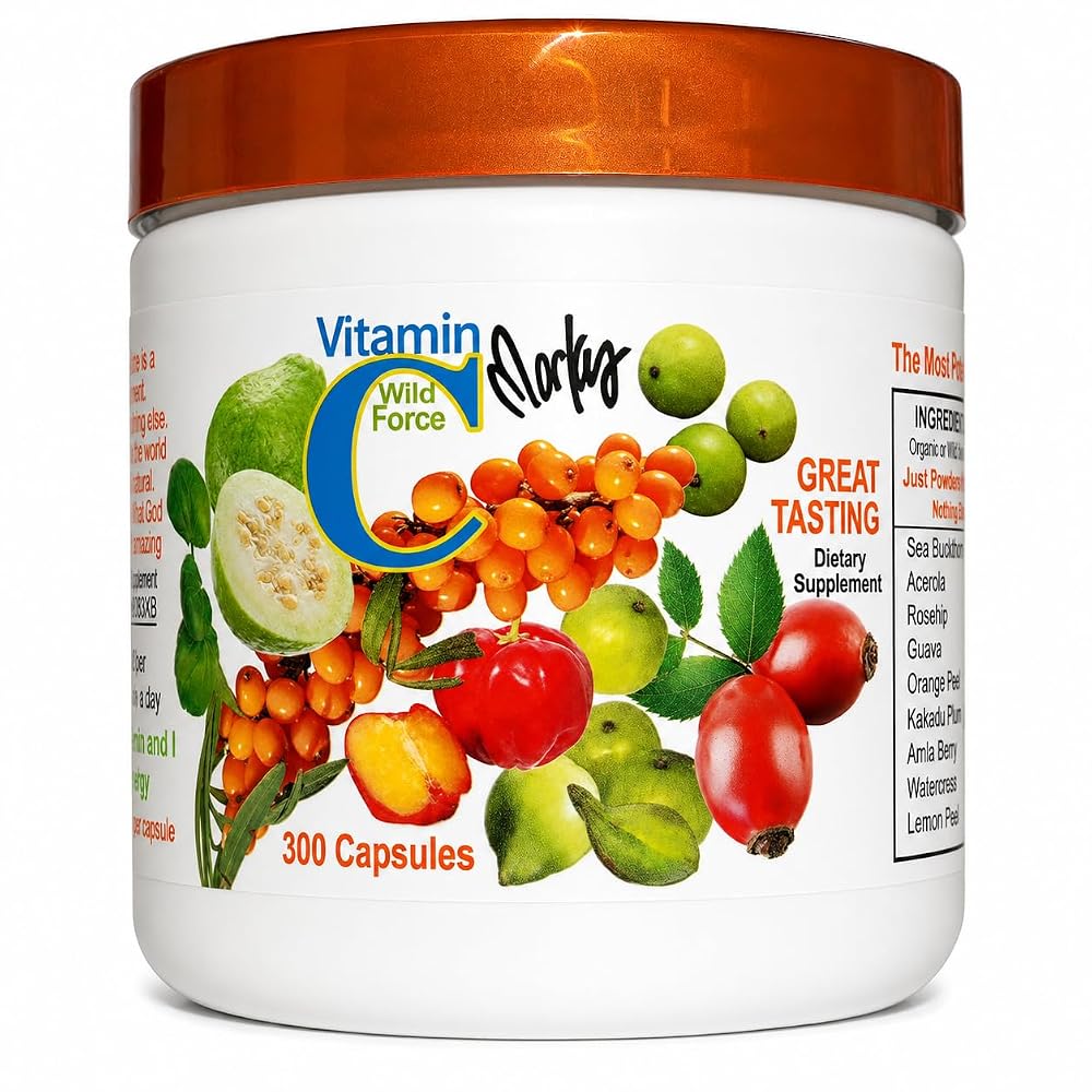 Markus Wild Force Vitamin C Capsules - 300 Vegetarian Capsules