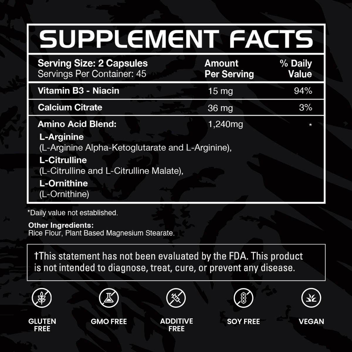 Gains in Bulk L-Arginine Amino Acid Supplement - 90 Capsules - image 9