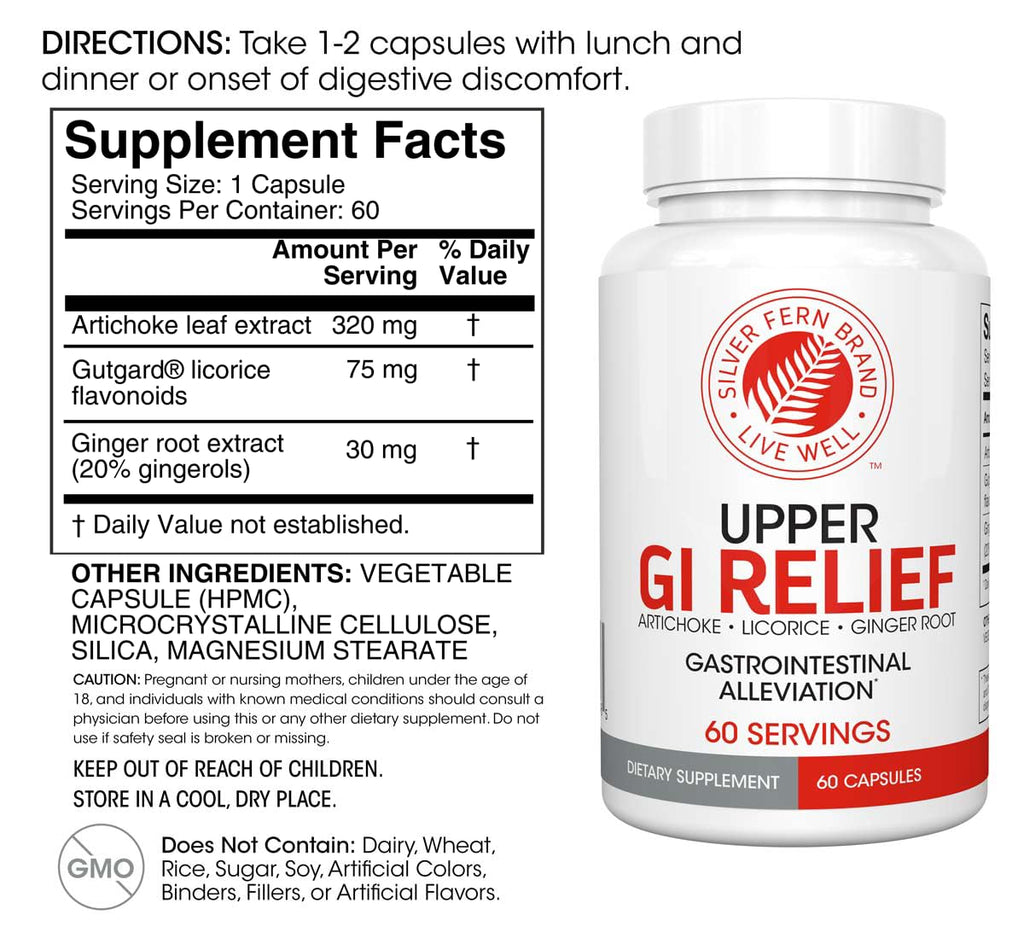 Silver Fern GI Relief - Natural Herbal Supplement - All Natural