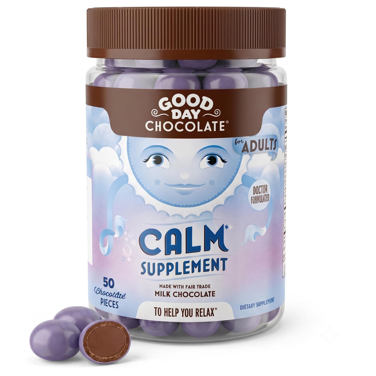 Good Day Chocolate Natural Calming Supplement for Adults