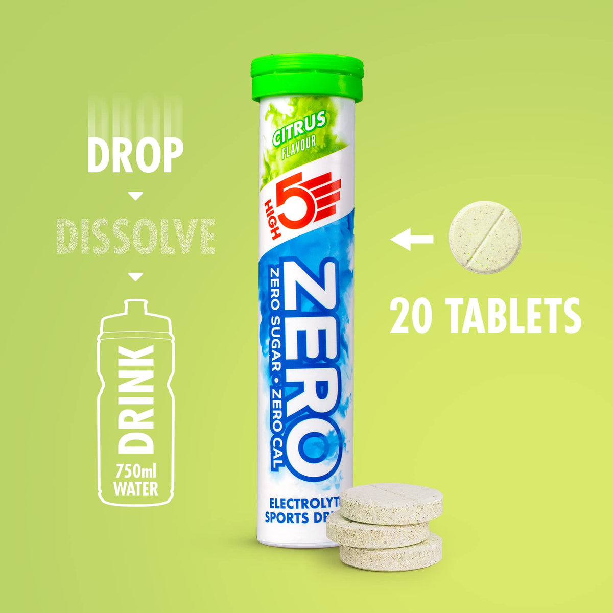 HIGH 5 HIGH5 Zero Active Hydration Drink Tabs Citrus - 160 Tablets - image 3