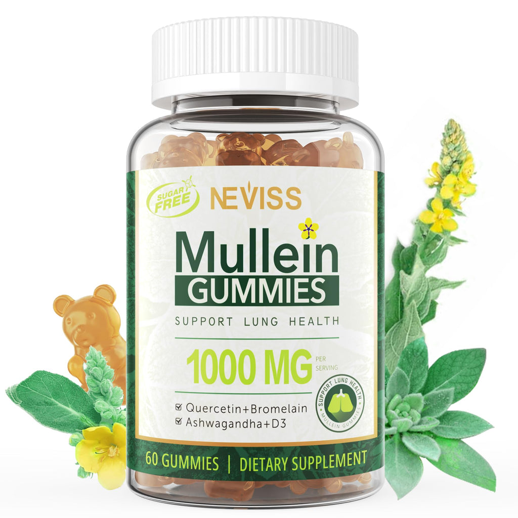 NEVISS Mullein Leaf Extract 1000mg for Lung Cleanse