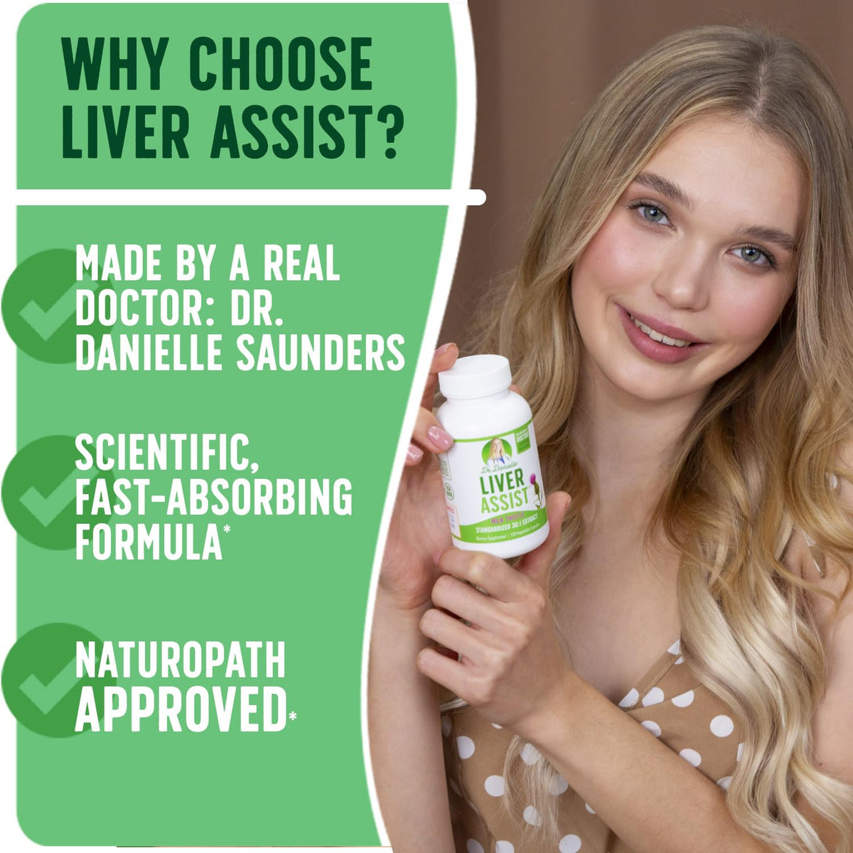 Doctor Danielle Liver Assist Milk Thistle Supplement - 120 Capsules - image 5