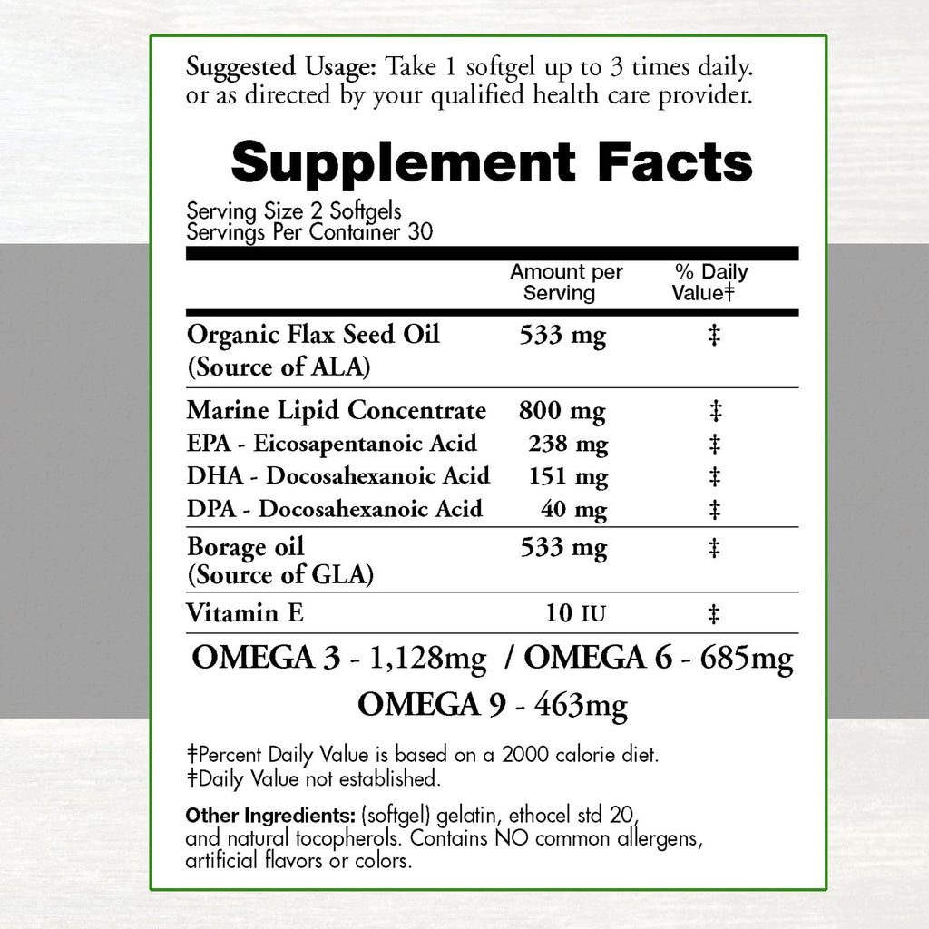 Moms For Nutrition Omega 3-6-9 Blend with Fish Oil - 60 Softgels - image 2