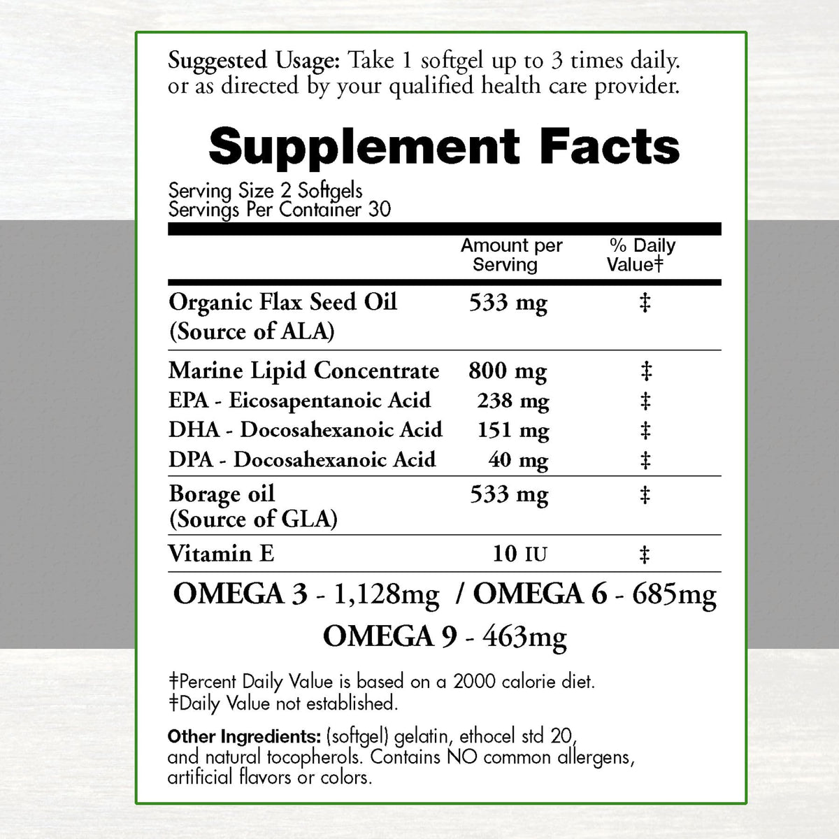 Moms For Nutrition Omega 3-6-9 Blend with Fish Oil - 60 Softgels - image 2