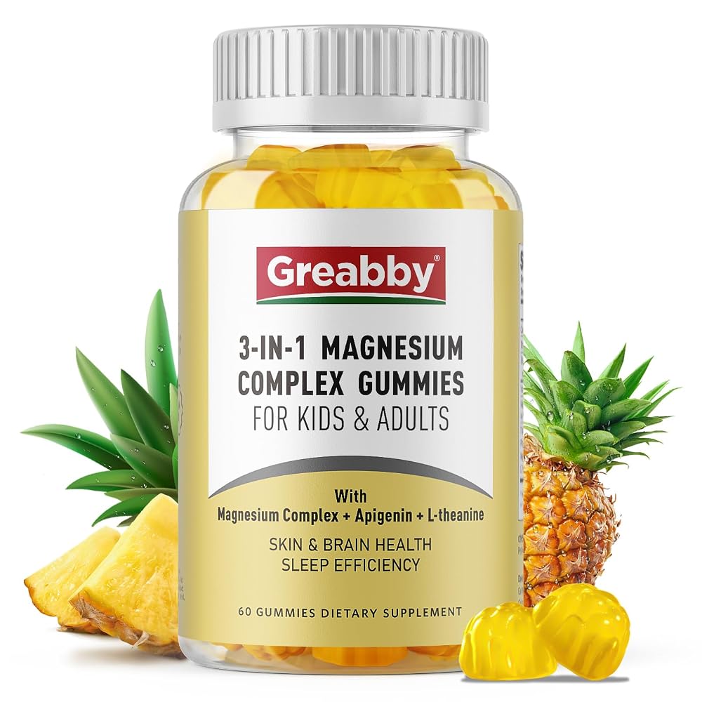 GREABBY Triple Magnesium Complex Gummies for Sleep - 60 Count