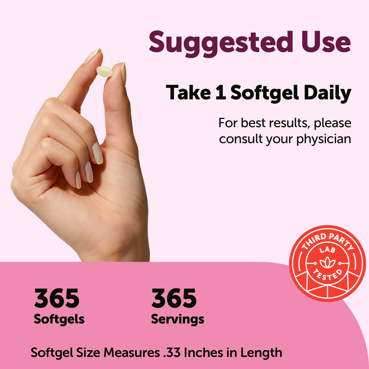 Micro Ingredients Biotin 10,000 mcg with Hyaluronic Acid - 365 Softgels - image 4