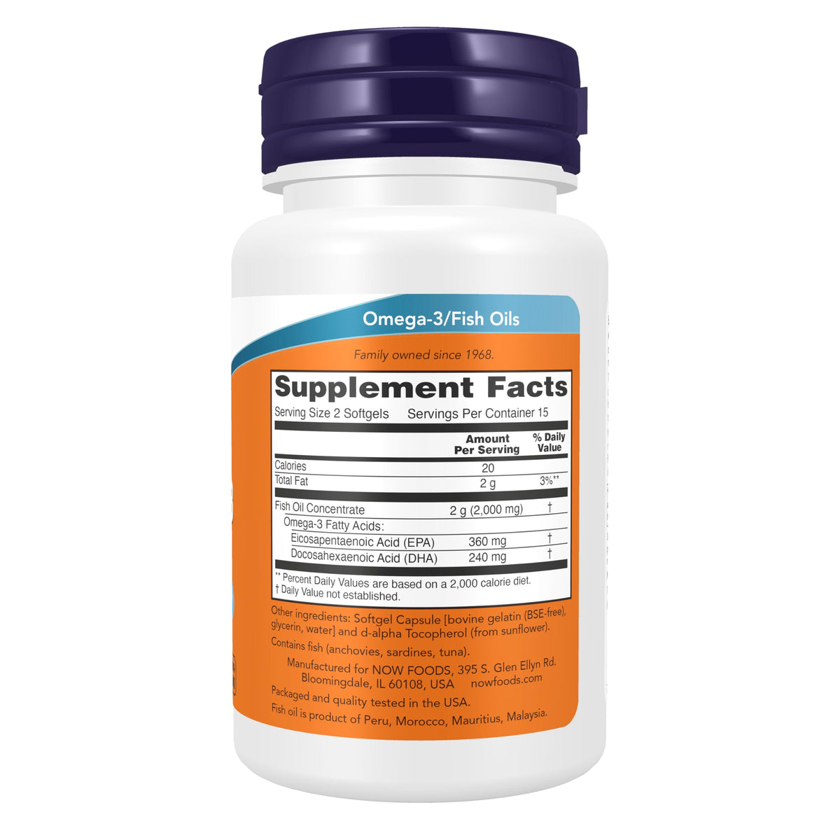 NOW Omega-3 Fish Oil 1000 mg Softgels - 32 Softgels - image 2