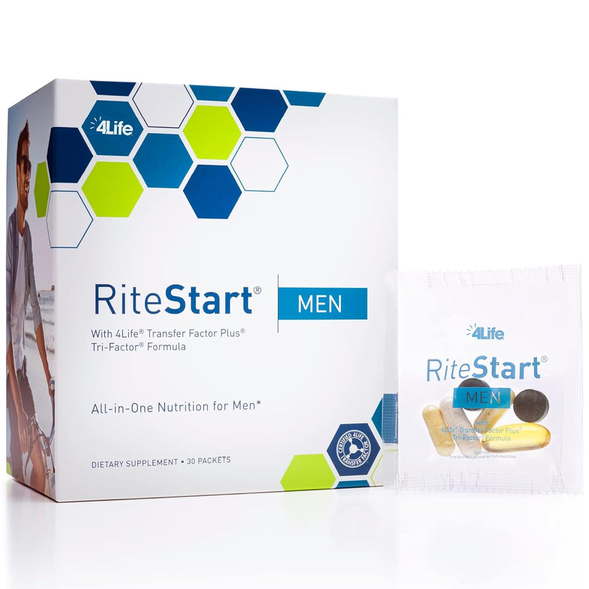 4Life RiteStart Men Multivitamin with CoQ10 - 30 Packets