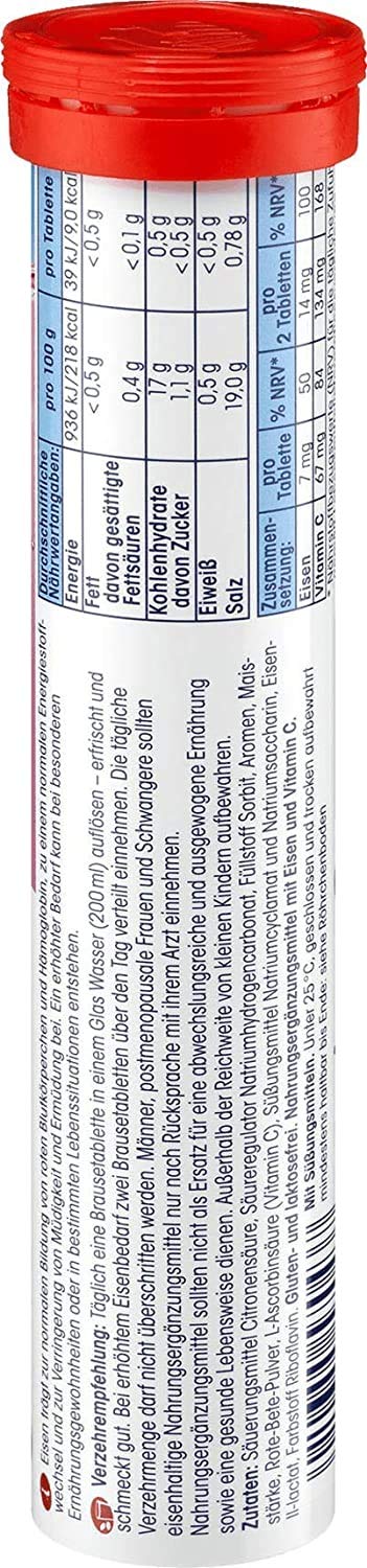 Mivolis Iron + Vitamin C Effervescent Tablets - 20 Count - image 2