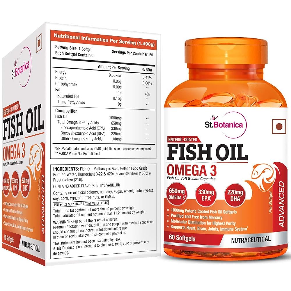 St.Botanica Fish Oil 1000 mg Double Strength - 60 Softgels - image 3