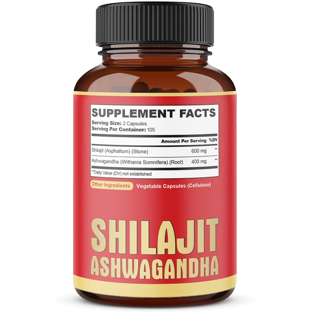 agobi Shilajit & Ashwagandha Supplement 600mg - 210 Capsules - image 7