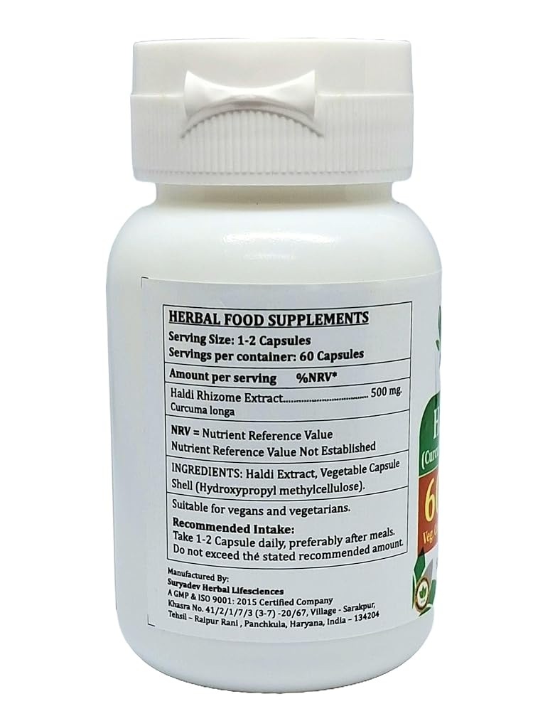 Satya Naturals Haldi Forte Turmeric Extract 500 mg - 120 Capsules - image 5