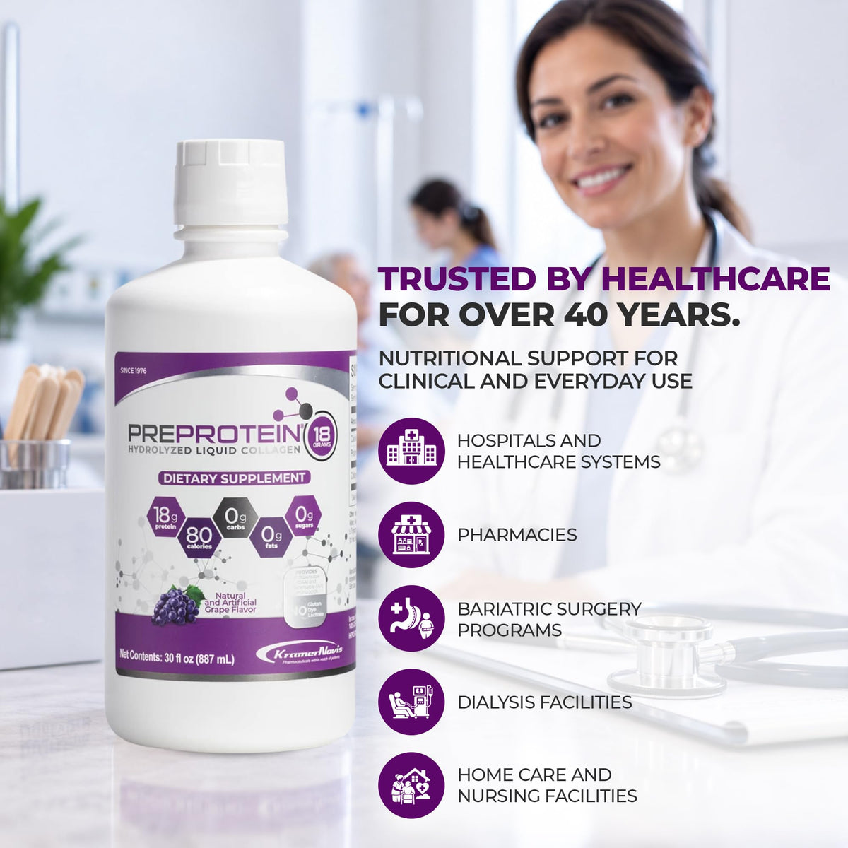PreProtein 18 Liquid Hydrolyzed Collagen Peptides