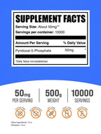 BulkSupplements.com Pyridoxal 5 Phosphate Powder (P-5-P)