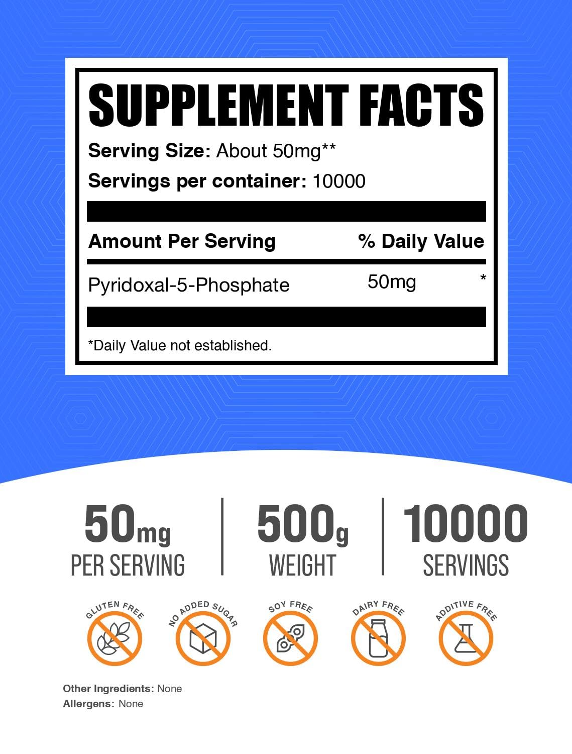 BulkSupplements.com Pyridoxal 5 Phosphate Powder (P-5-P)