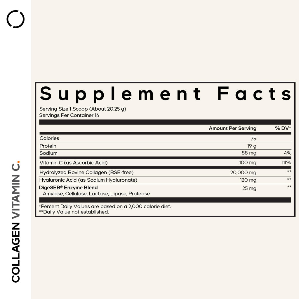 Codeage Collagen Peptides Powder with Vitamin C & Hyaluronic Acid - 10 oz - image 2