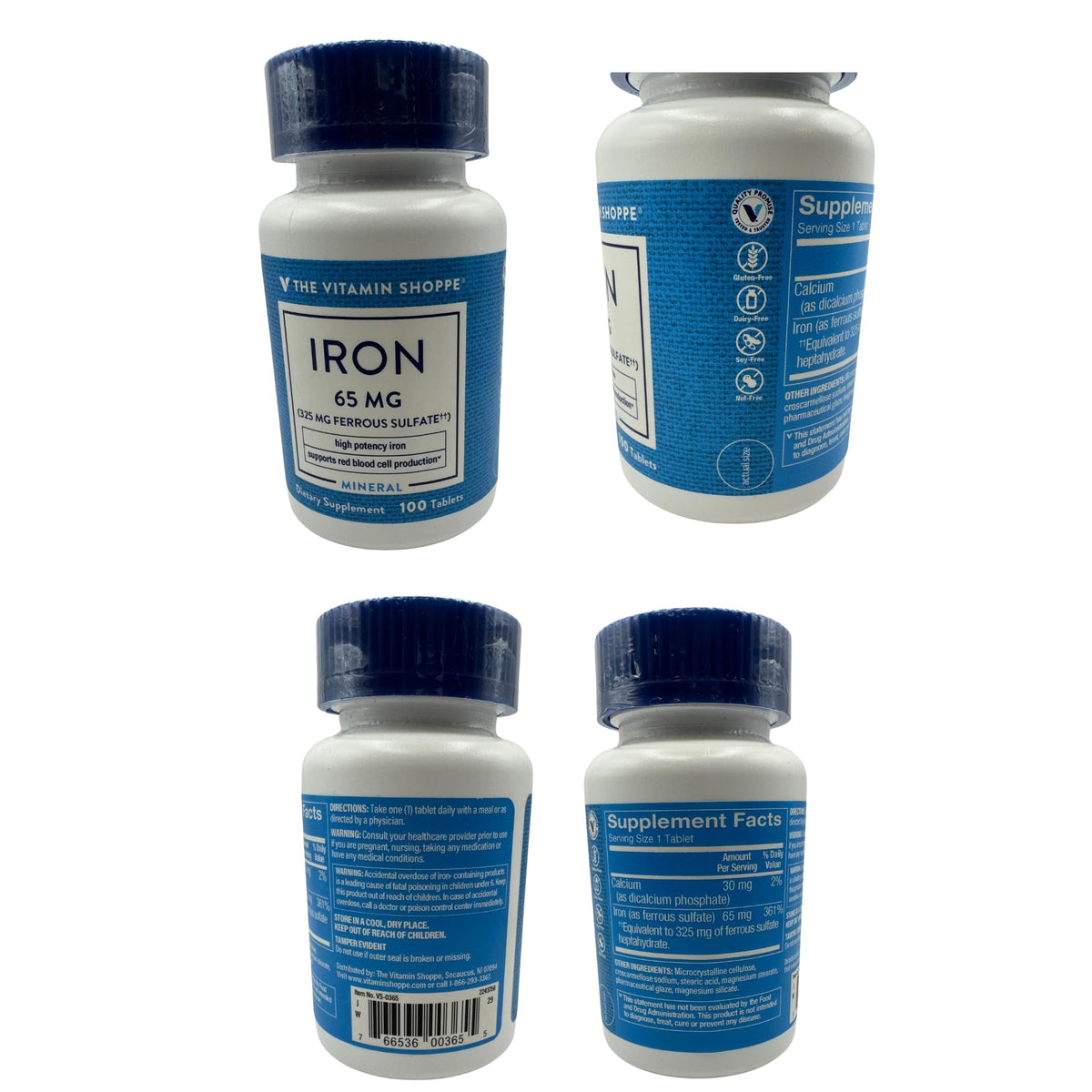 The Vitamin Shoppe Iron 65 MG - 100 Tablets - image 4