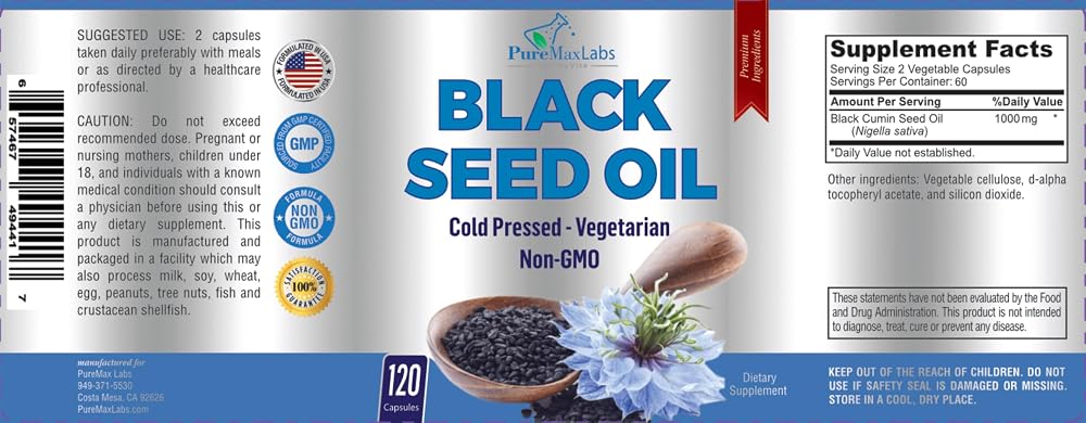 YUMMYVITE Black Seed Oil Capsules for Hair & Skin - 120 Softgels - image 7
