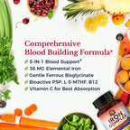 Vitalitown Iron Complex Blood Building Formula - 60 Vegan Capsules - image 3