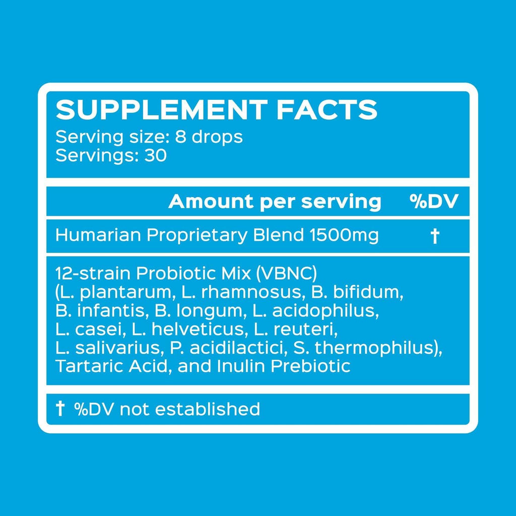 Probonix Humarian Liquid Probiotics - 12-Strain Daily Probiotic Drops