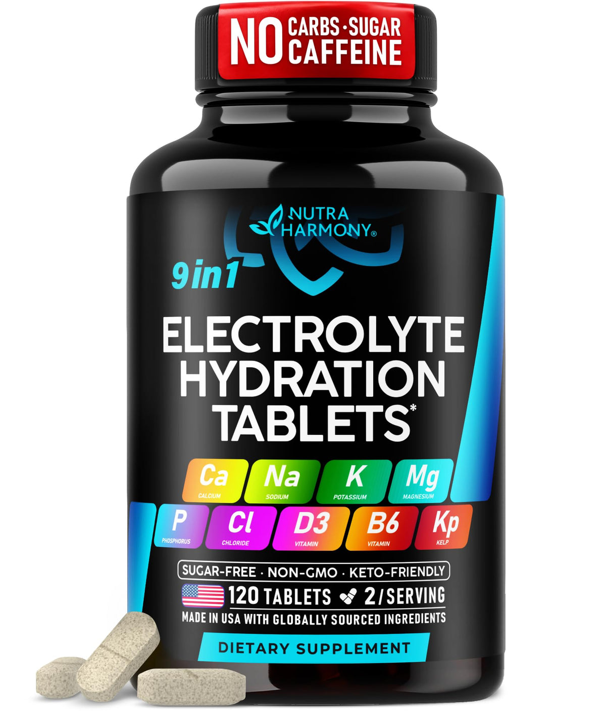 NUTRAHARMONY Electrolyte Tablets with Magnesium - 120 Tablets
