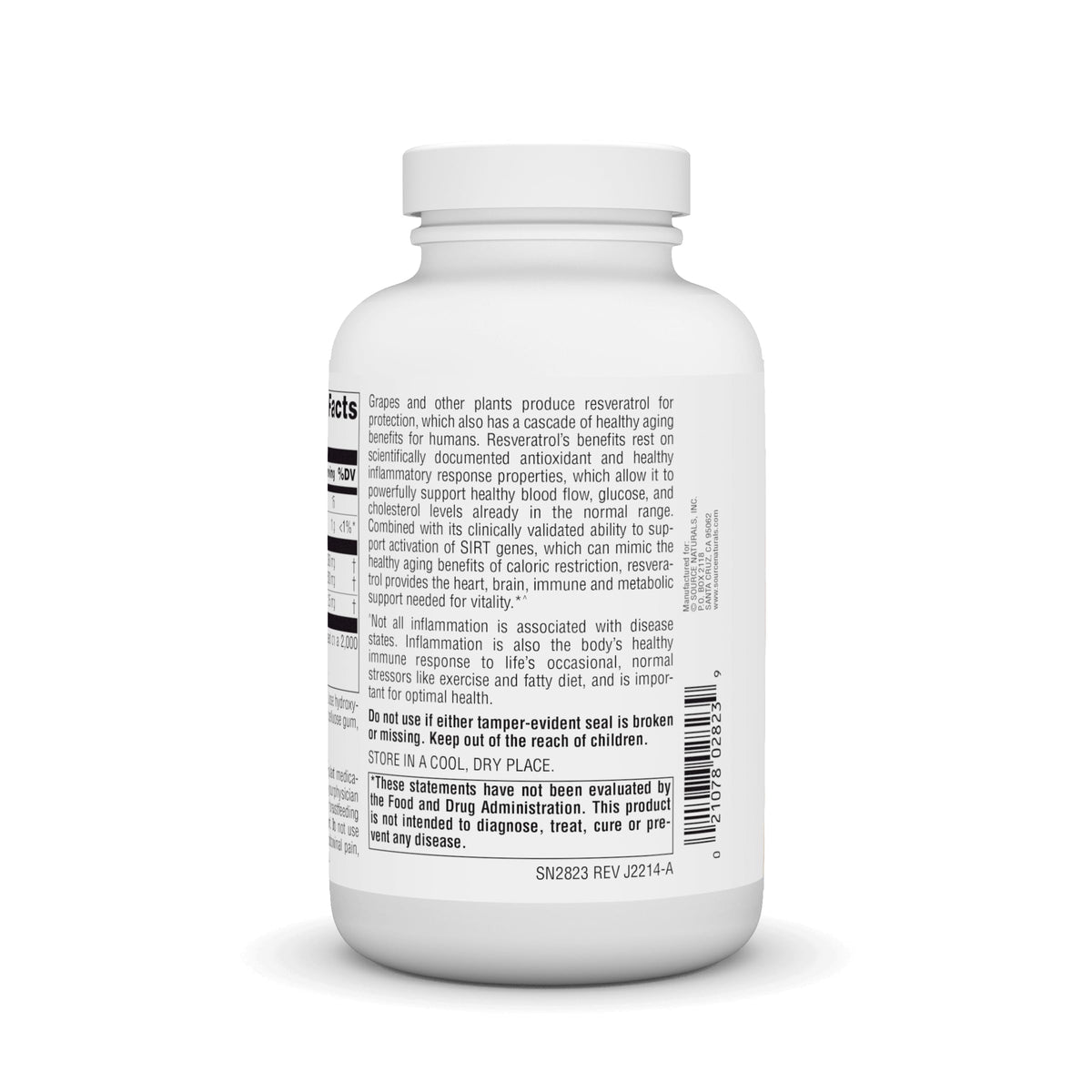 Source Naturals Resveratrol 500 mg - 120 Tablets - image 3