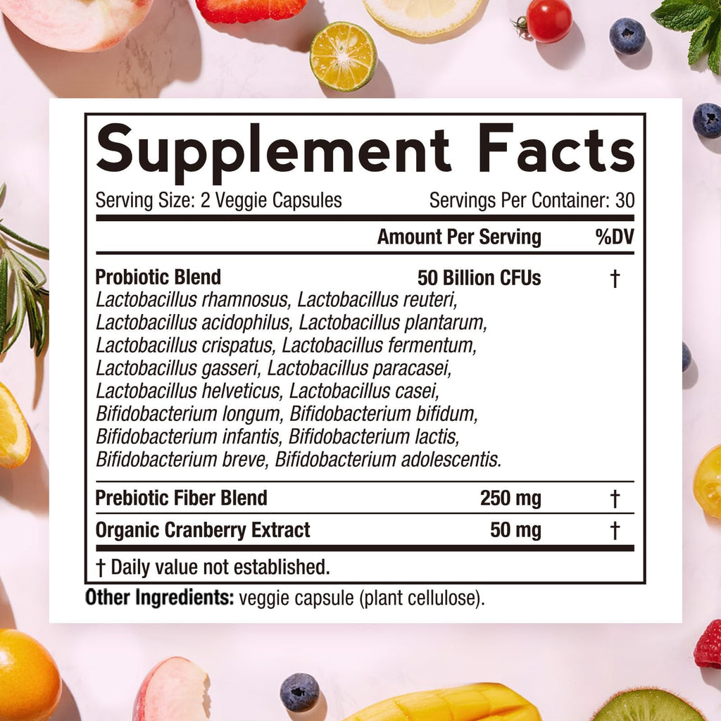 Doctor's Recipes Women's Probiotic 50 Billion CFU 16 Strains