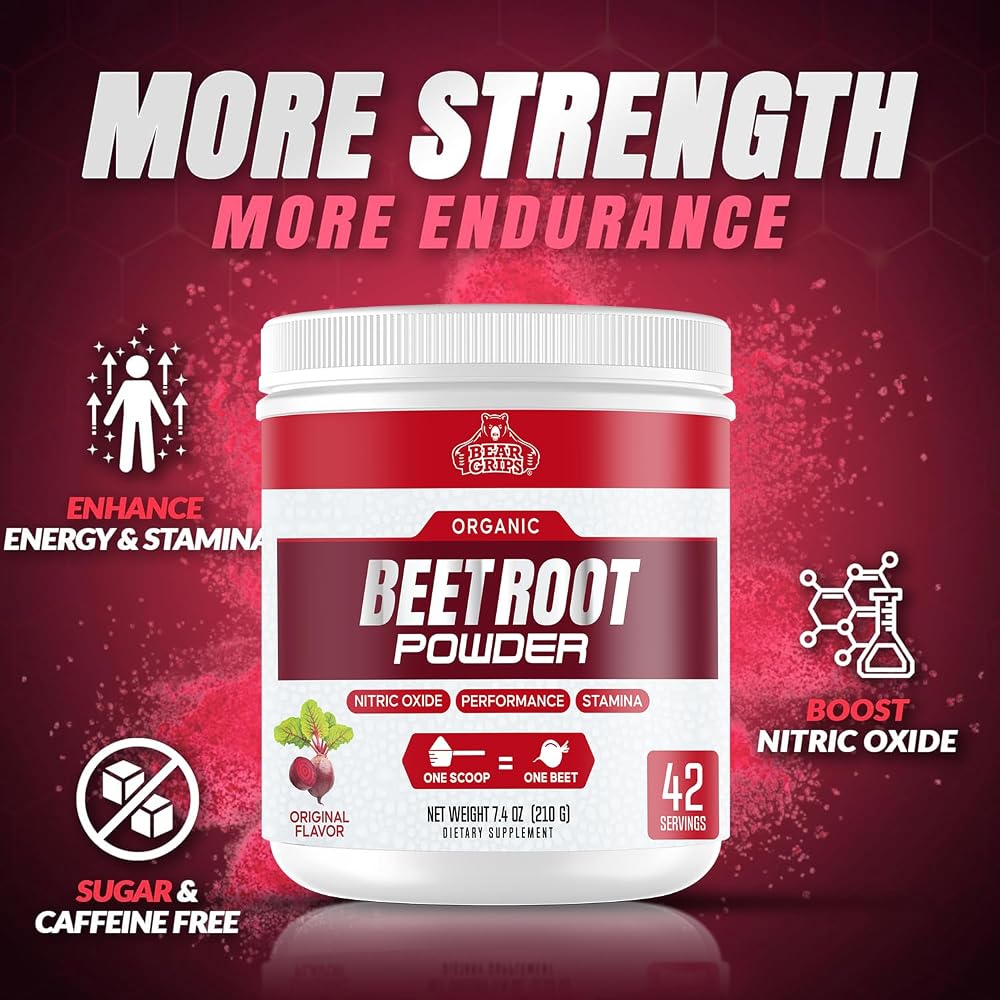 Bear Grips Organic Beet Root Powder - 7.4 Ounce - image 3