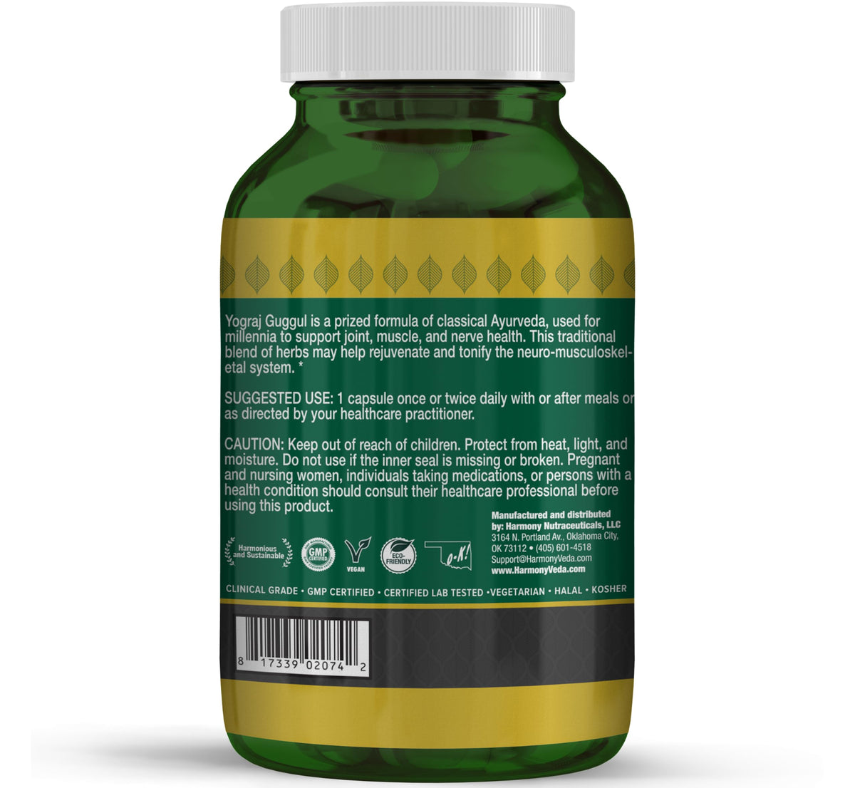 Harmony Nutraceuticals Yogaraj Guggulu Ayurvedic Herbs - 120 Capsules - image 4