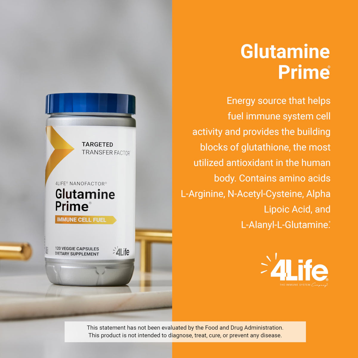 4Life Transfer Factor Glutamine Prime Immune Support - 120 Capsules - image 5