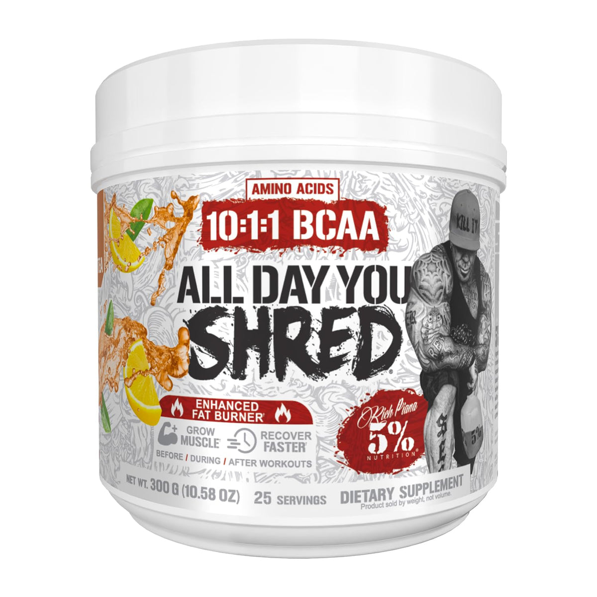 5% Nutrition AllDayYou Shred Fat Burner BCAA Powder - 9.96 oz