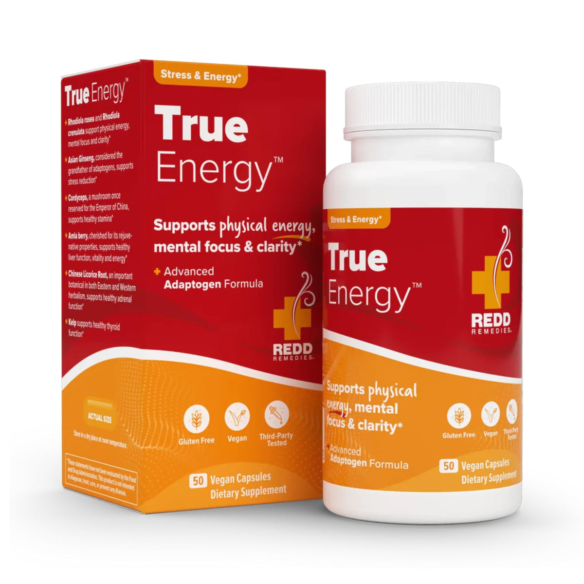 Redd Remedies True Energy Capsules for Energy & Focus - 50 Capsules