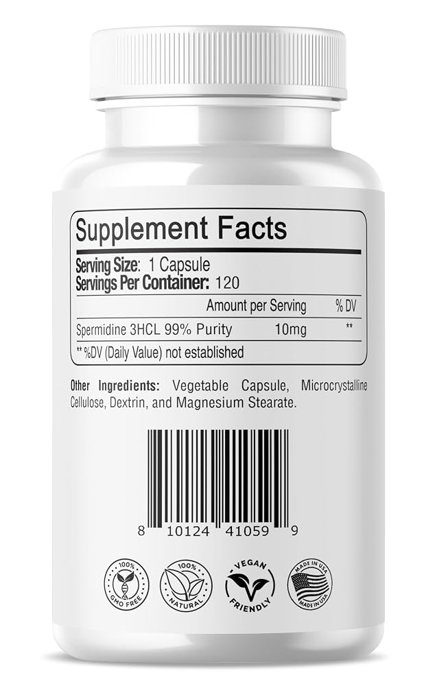 Vital Aura Spermidine Supplement 10mg - 120 Capsules - image 5