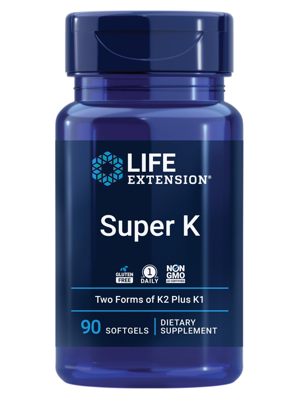Life Extension Super K Vitamin K1 and K2 - 90 Softgels