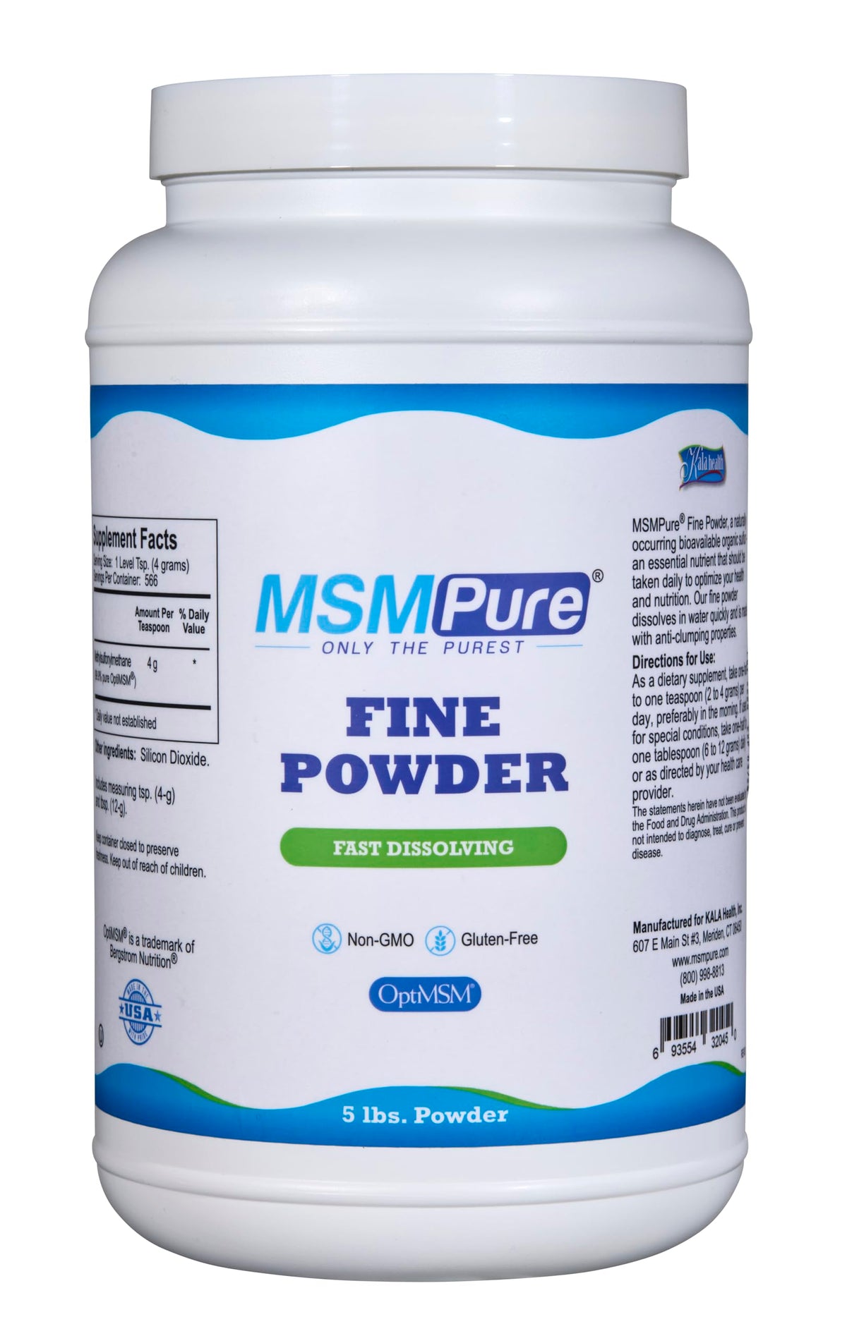 KALA HEALTH MSMPure MSM - Fine Powder Crystals