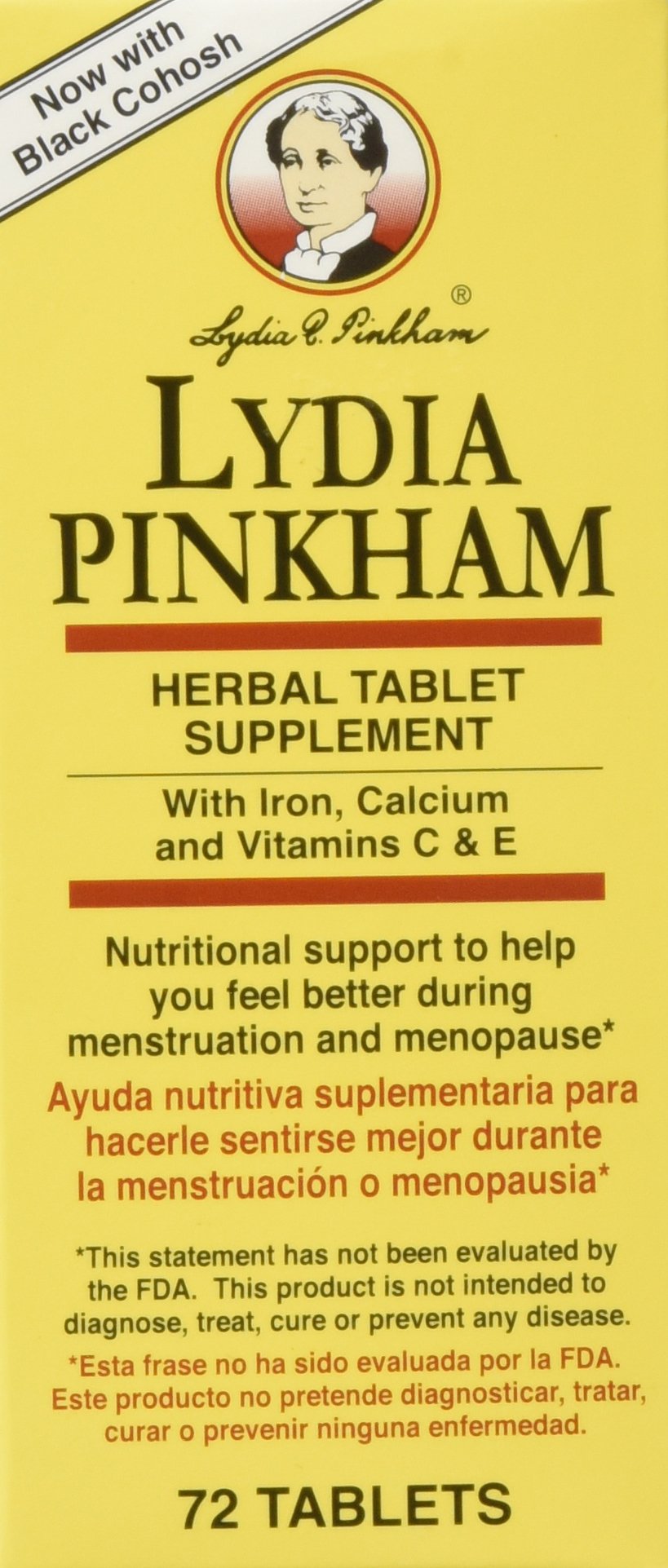 Lydia Pinkham Herbal Tablets for Menstruation and Menopause Support - 150 Count