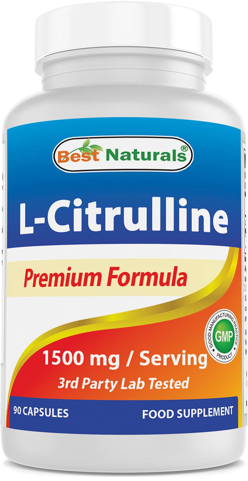 Best Naturals L-Citrulline Capsules - 1500mg/Serving - Non-GMO