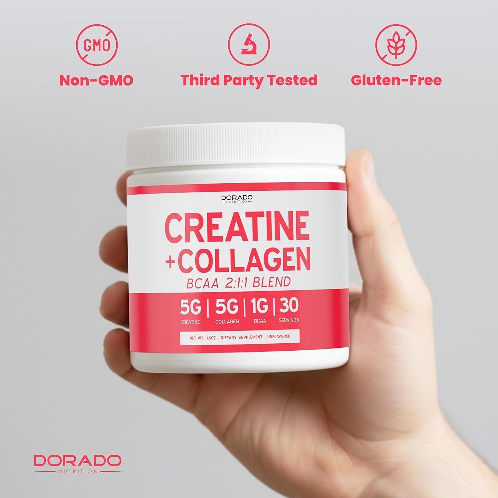 DORADO NUTRITION Creatine Monohydrate Powder with Collagen & BCAA - 30 Servings - image 7