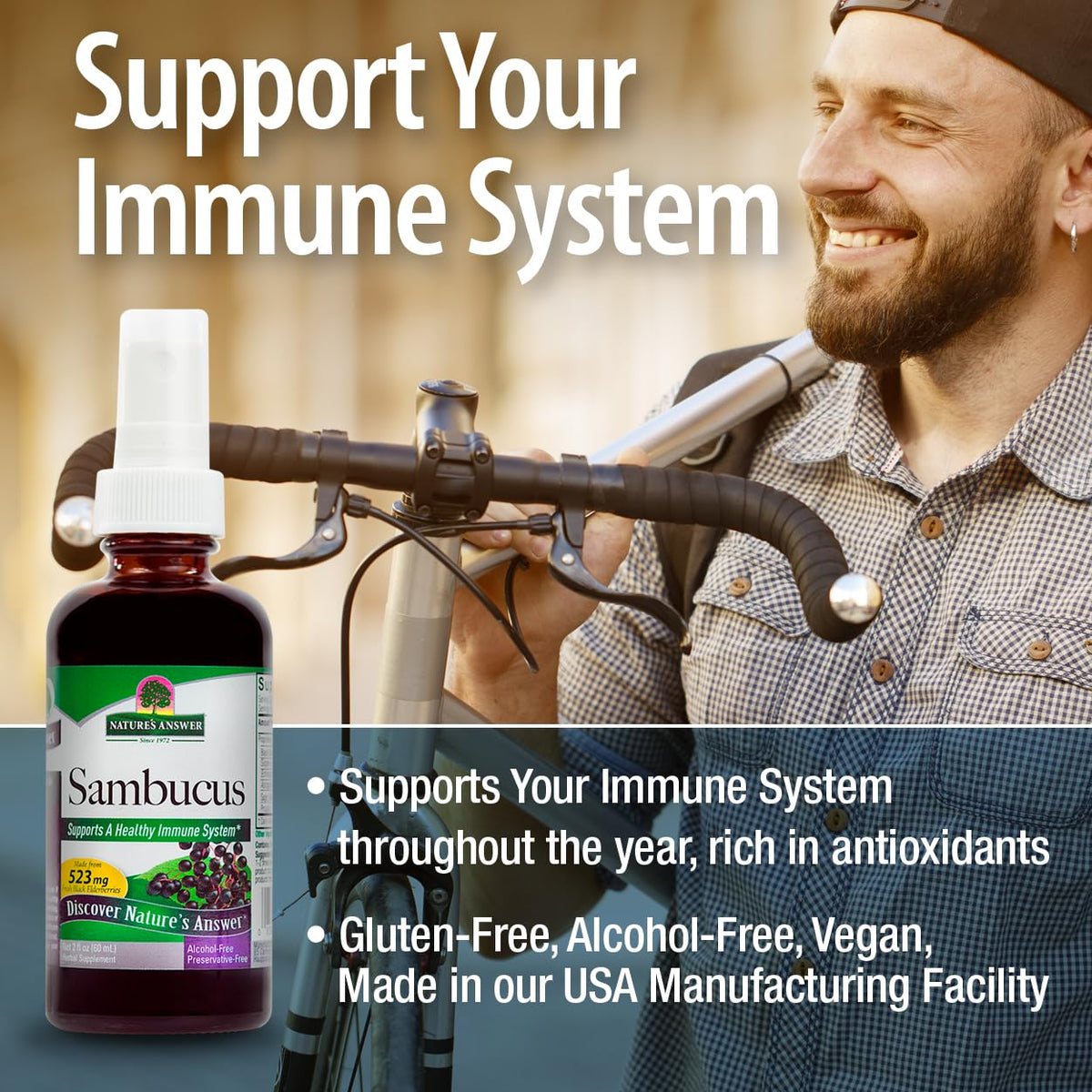 Nature's Answer Sambucus Immune Support Spray - 2 Fl Oz - image 4