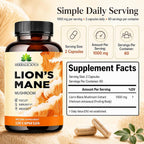 HERBALICIOUS Lion's Mane Supplement Capsules for Memory & Focus - 120 Capsules - image 6